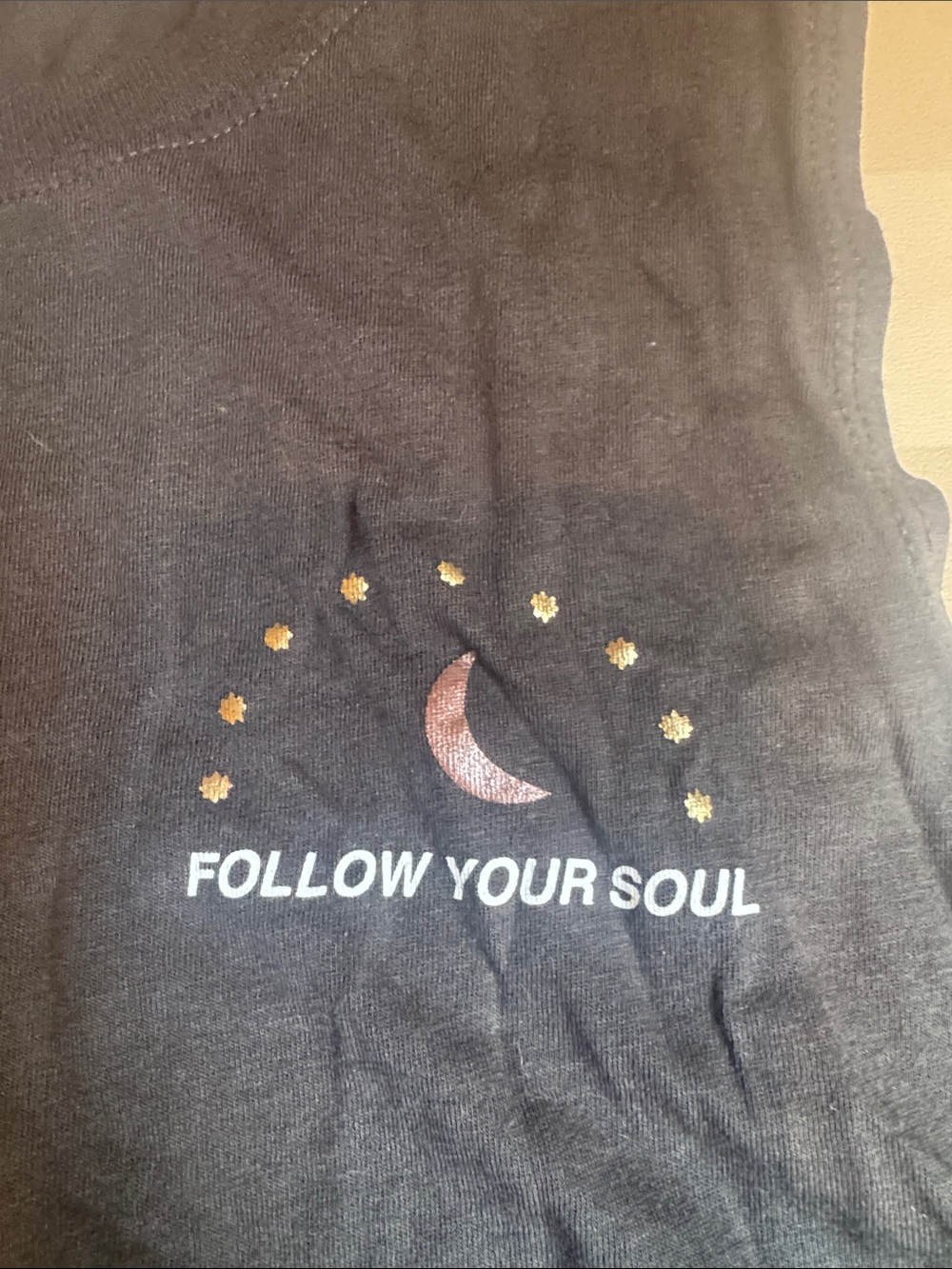 Spiritual Gangster Black Muscle Tank with Crescent Moon Graphic - Picture 3 of 5